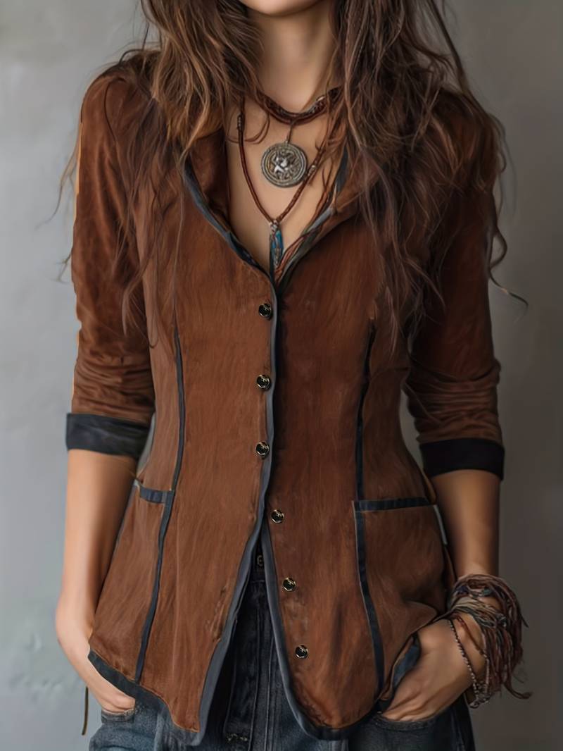 YAARA VINTAGE HOODED LONG SLEEVE JACKET