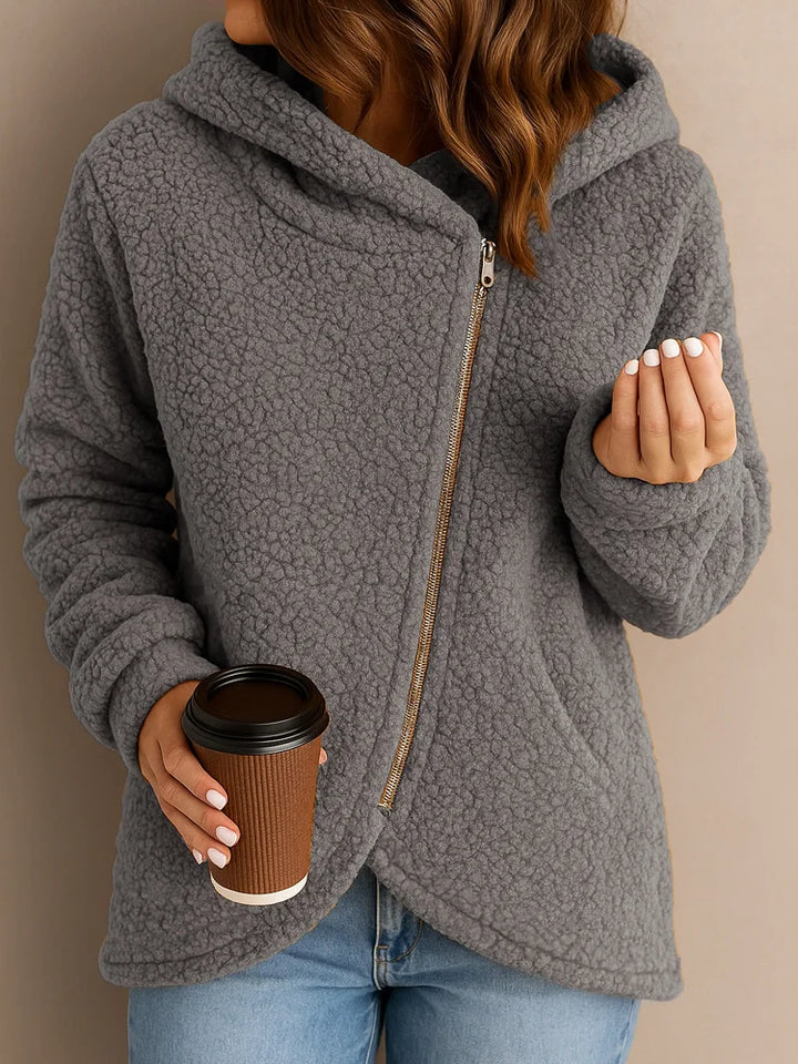 WENDIE SHERPA FLEECE ZIP HOODIE