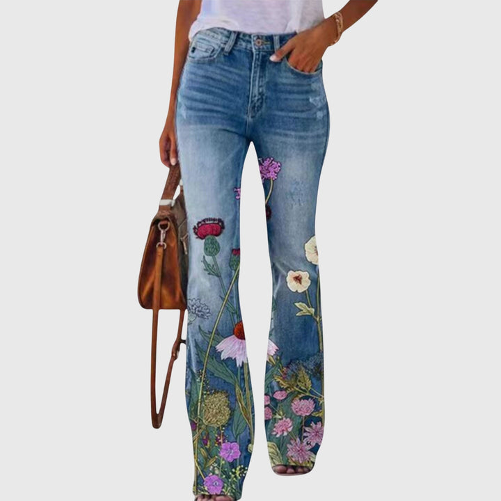 BLOOM PANTS WITH FLOWERS