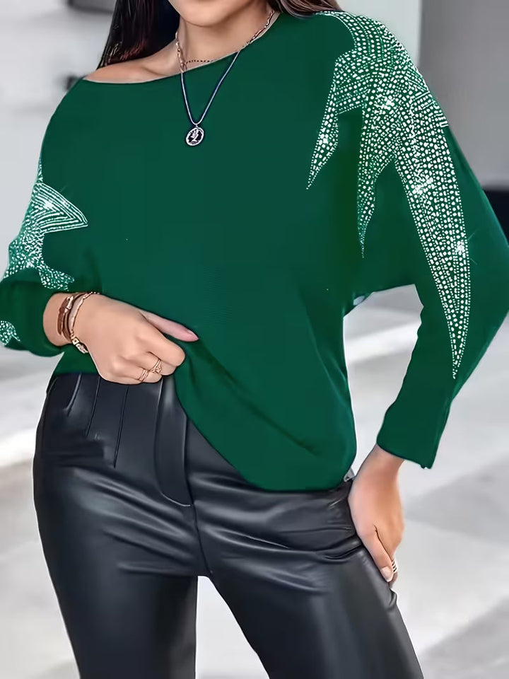 SERENA LONG-SLEEVE STAR PRINT BLOUSE