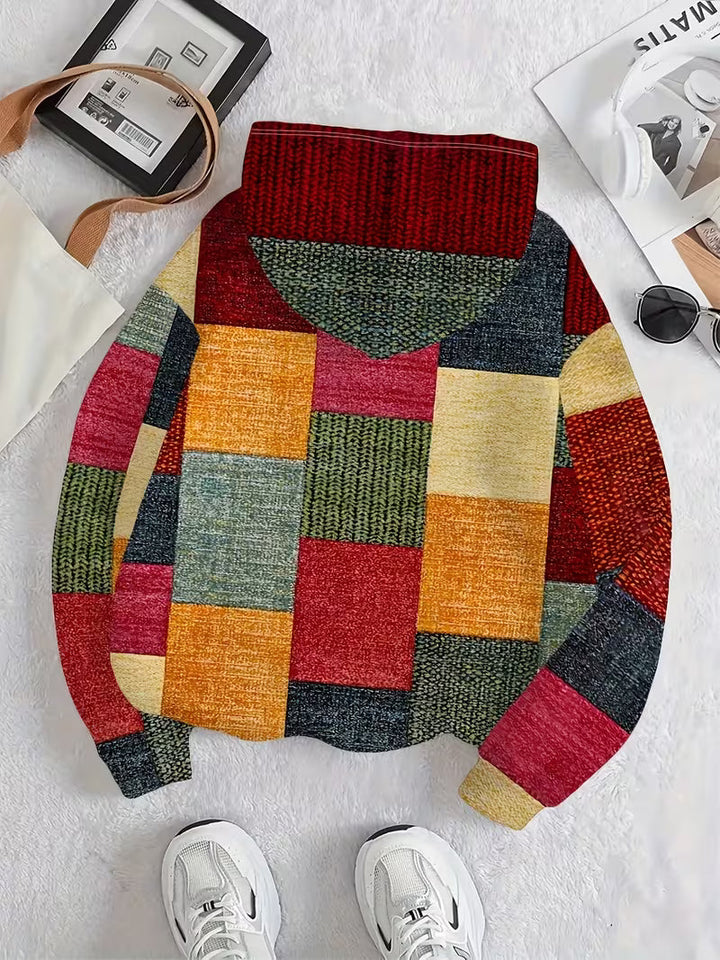 NYARA GEOMETRIC PATTERN SWEATSHIRT