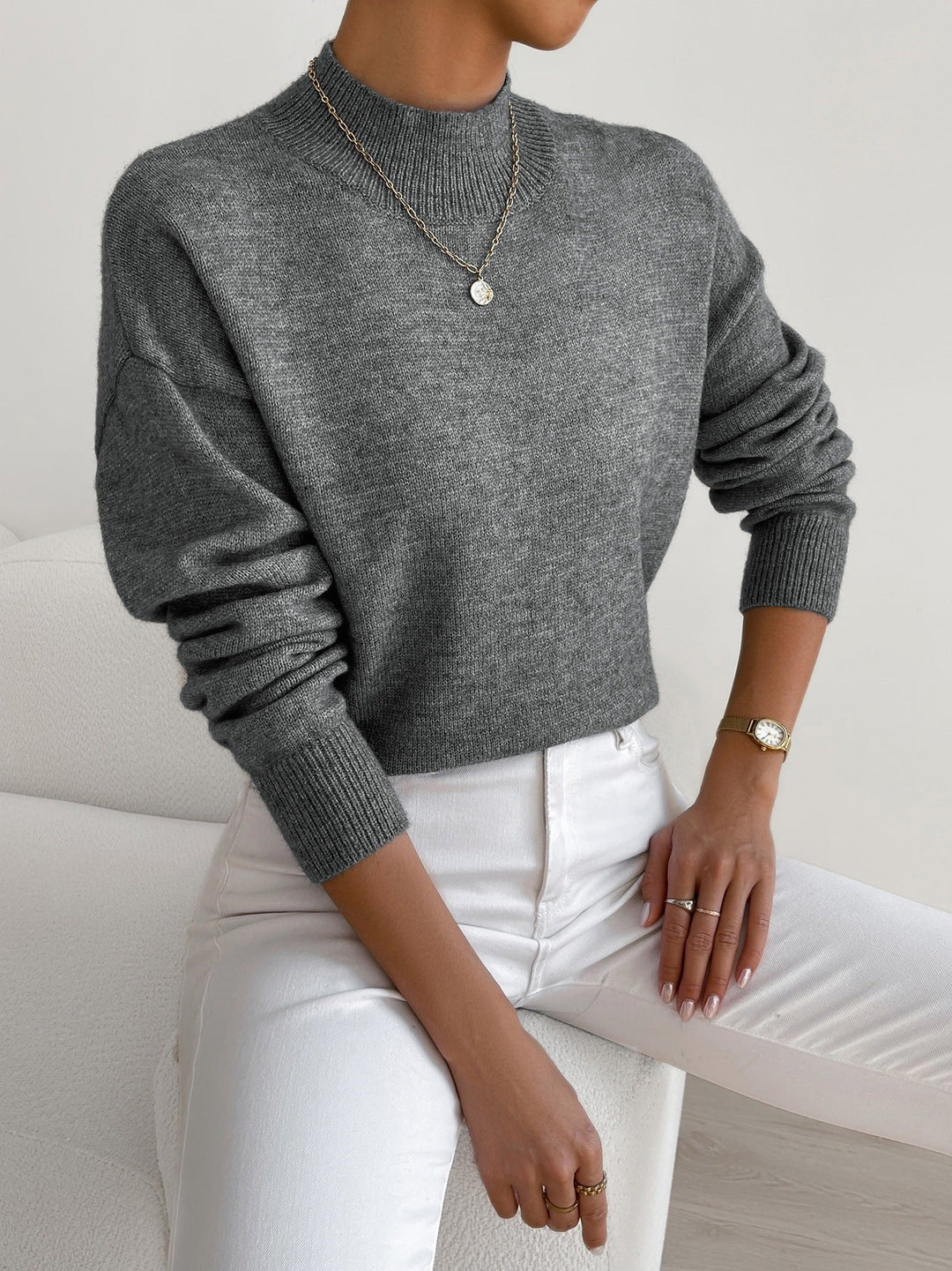 MARIELLE LUXE CASHMERE-BLEND SWEATER