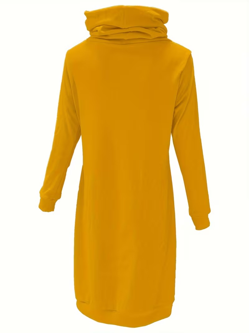 MARICELA HIGH-NECK KNIT SWEATER DRESS
