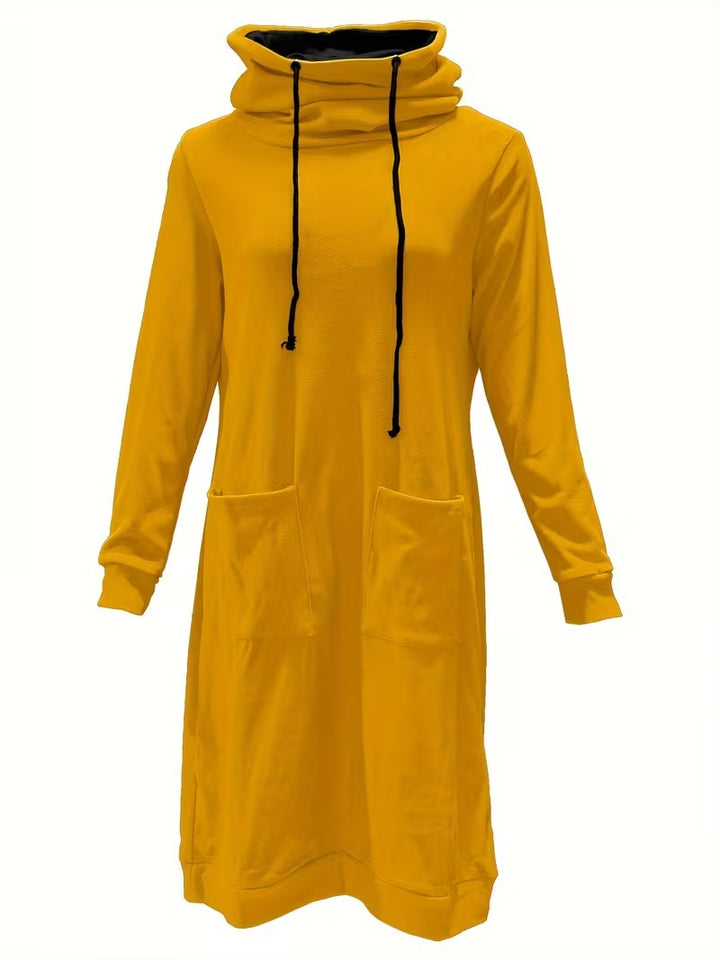 MARICELA HIGH-NECK KNIT SWEATER DRESS