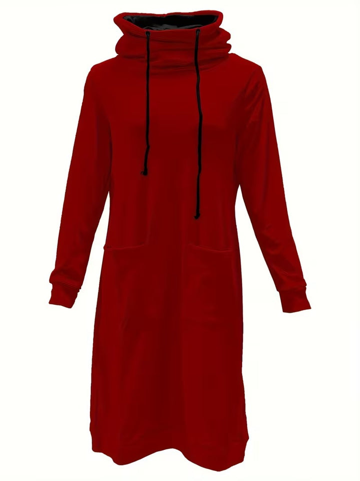 MARICELA HIGH-NECK KNIT SWEATER DRESS