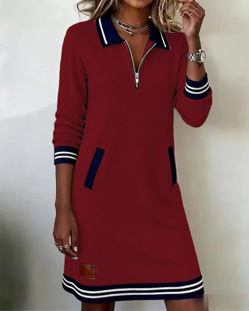 CARIZZA LONG SLEEVE COTTON DRESS