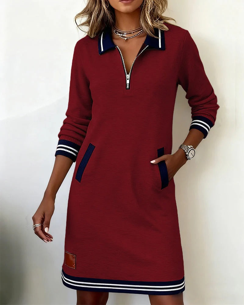 CARIZZA LONG SLEEVE COTTON DRESS