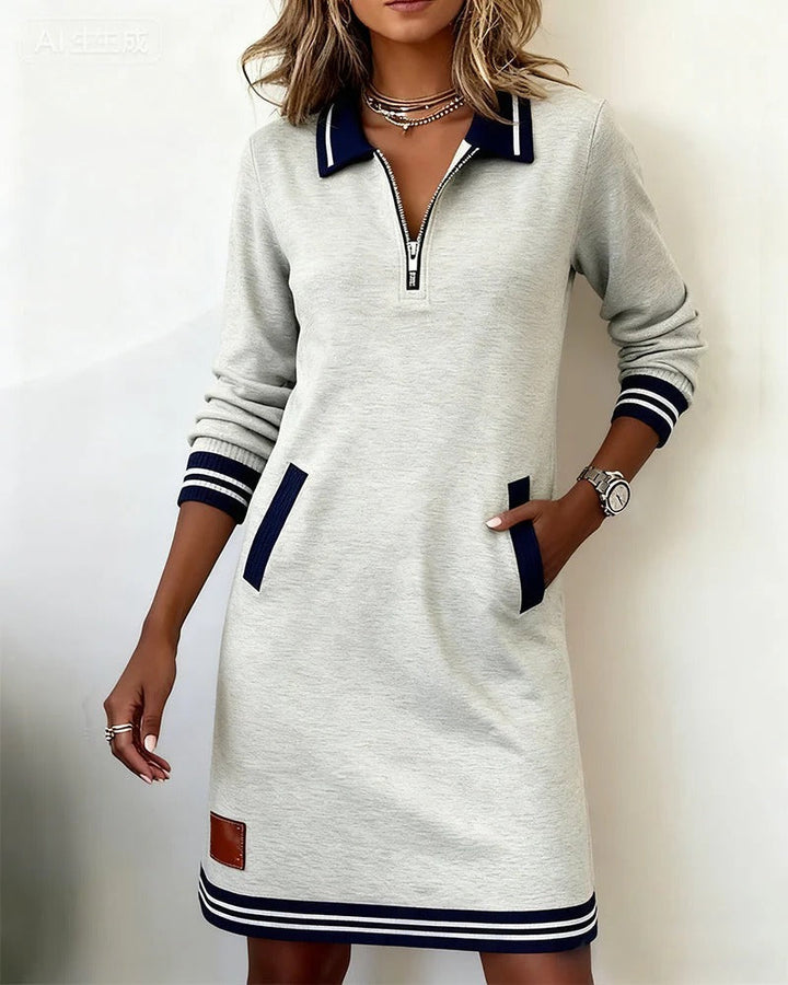 CARIZZA LONG SLEEVE COTTON DRESS