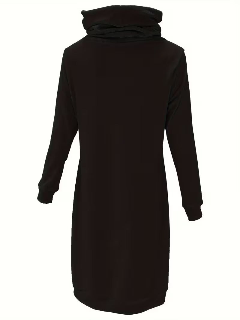 MARICELA HIGH-NECK KNIT SWEATER DRESS