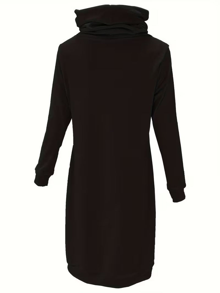MARICELA HIGH-NECK KNIT SWEATER DRESS