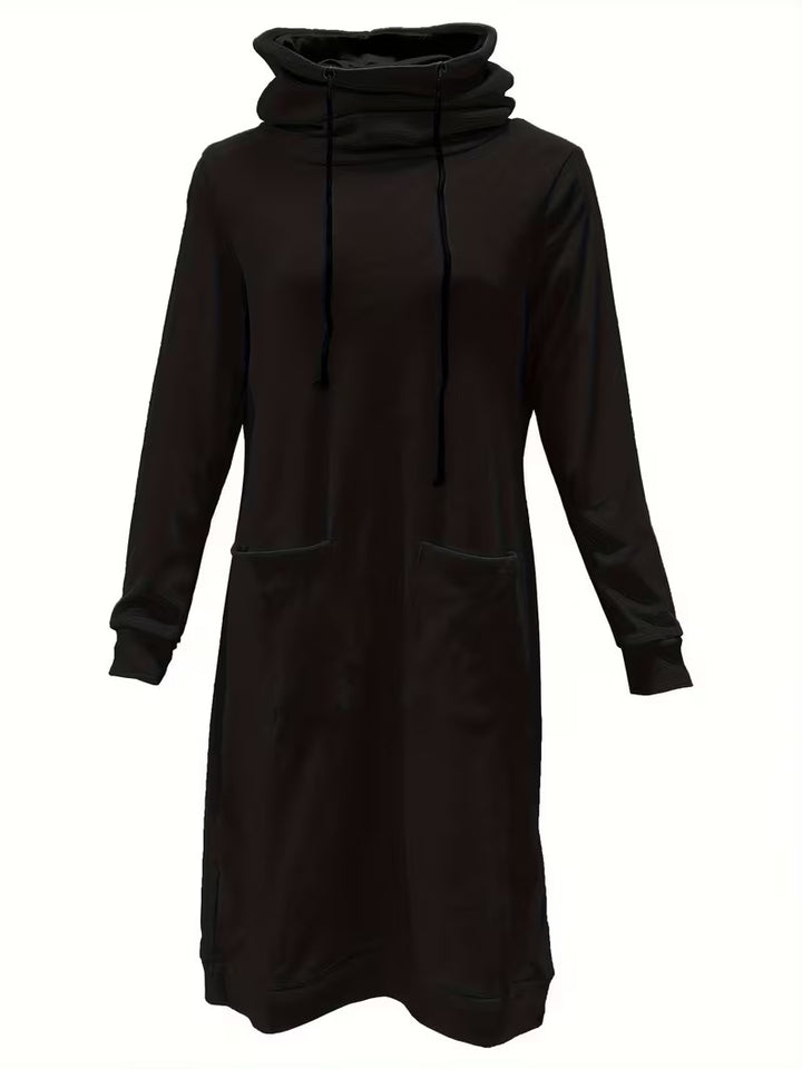 MARICELA HIGH-NECK KNIT SWEATER DRESS