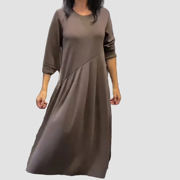 MAREN CASUAL ROUND-NECK DRESS
