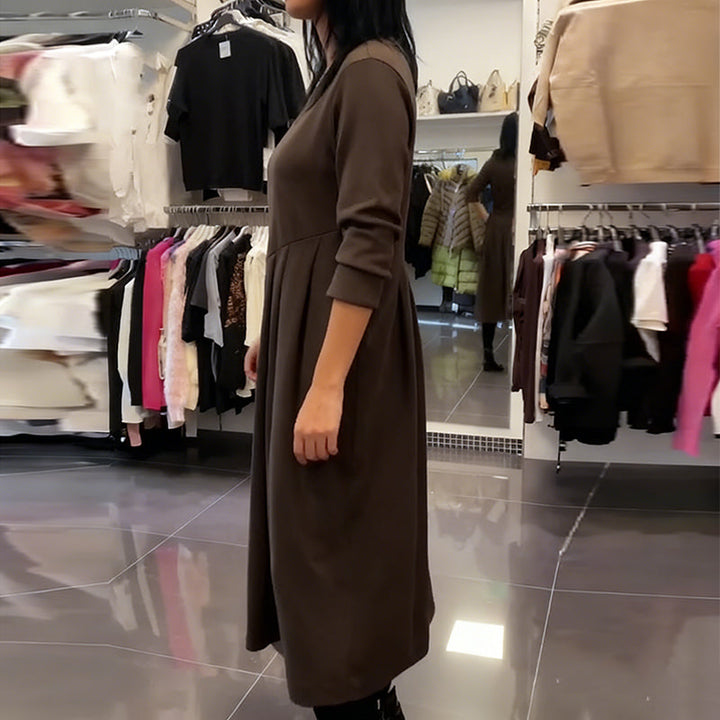 MAREN CASUAL ROUND-NECK DRESS