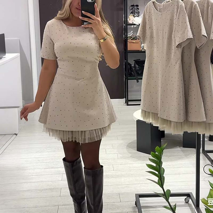 ELENA SPRAKLING LACE MINI DRESS