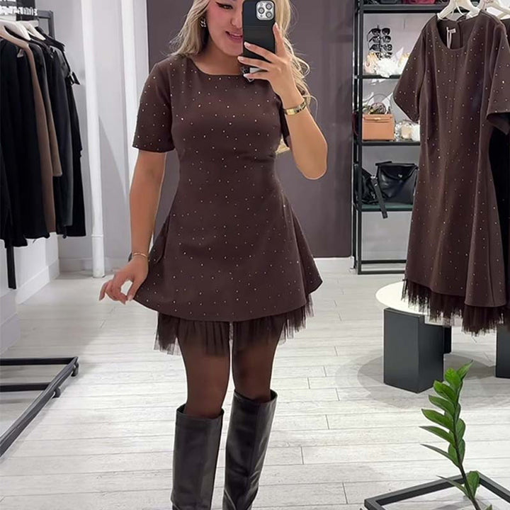 ELENA SPRAKLING LACE MINI DRESS