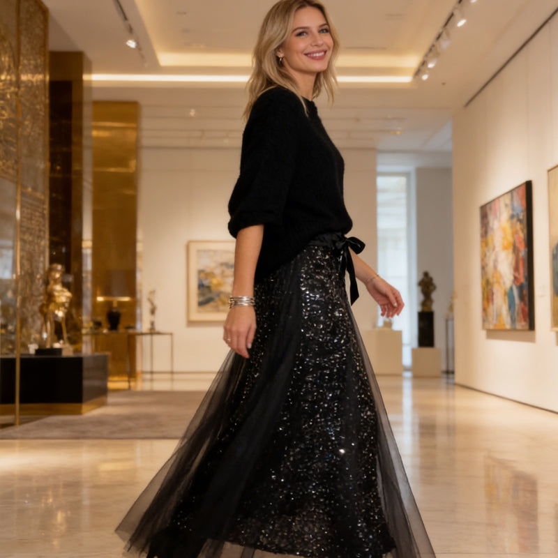 CARISSA SPARKLE TOP & TULLE SKIRT SET