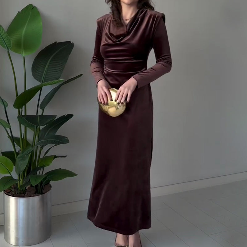 MARISE S0PHISTICATED DRAPED DRESS