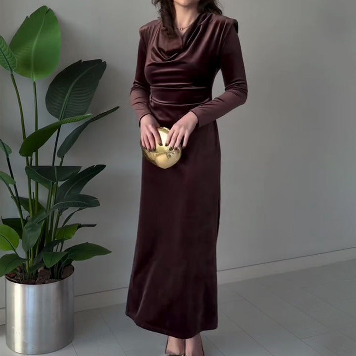 MARISE S0PHISTICATED DRAPED DRESS