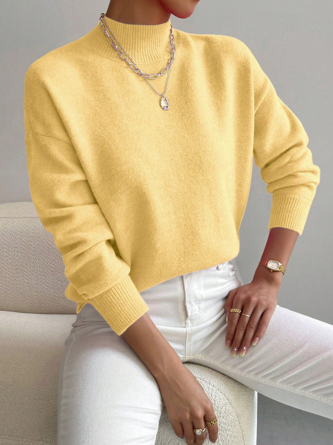 MARIELLE LUXE CASHMERE-BLEND SWEATER